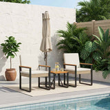 Vidaxl buitenmeubelset 3 st beige en crème wit poly rattan