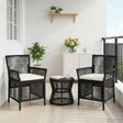 Vidaxl buitenstoel 2 st zwart en crème poly rattan