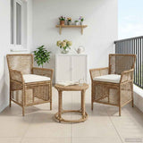 Vidaxl buitenstoel 2 st beige en crème poly rattan