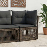 Vidaxl hoeksofa eenheid grijs poly rattan