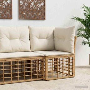 Vidaxl modulaire outdoor hoek sofa eenheid naturel poly rattan
