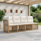 Vidaxl 4-zits tuin sofa met linker arm 4 st 4-aantal zitplaatsen