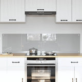 Vidaxl keukenachterwand 2 st lichtgrijs 80 x 40 cm gehard glas