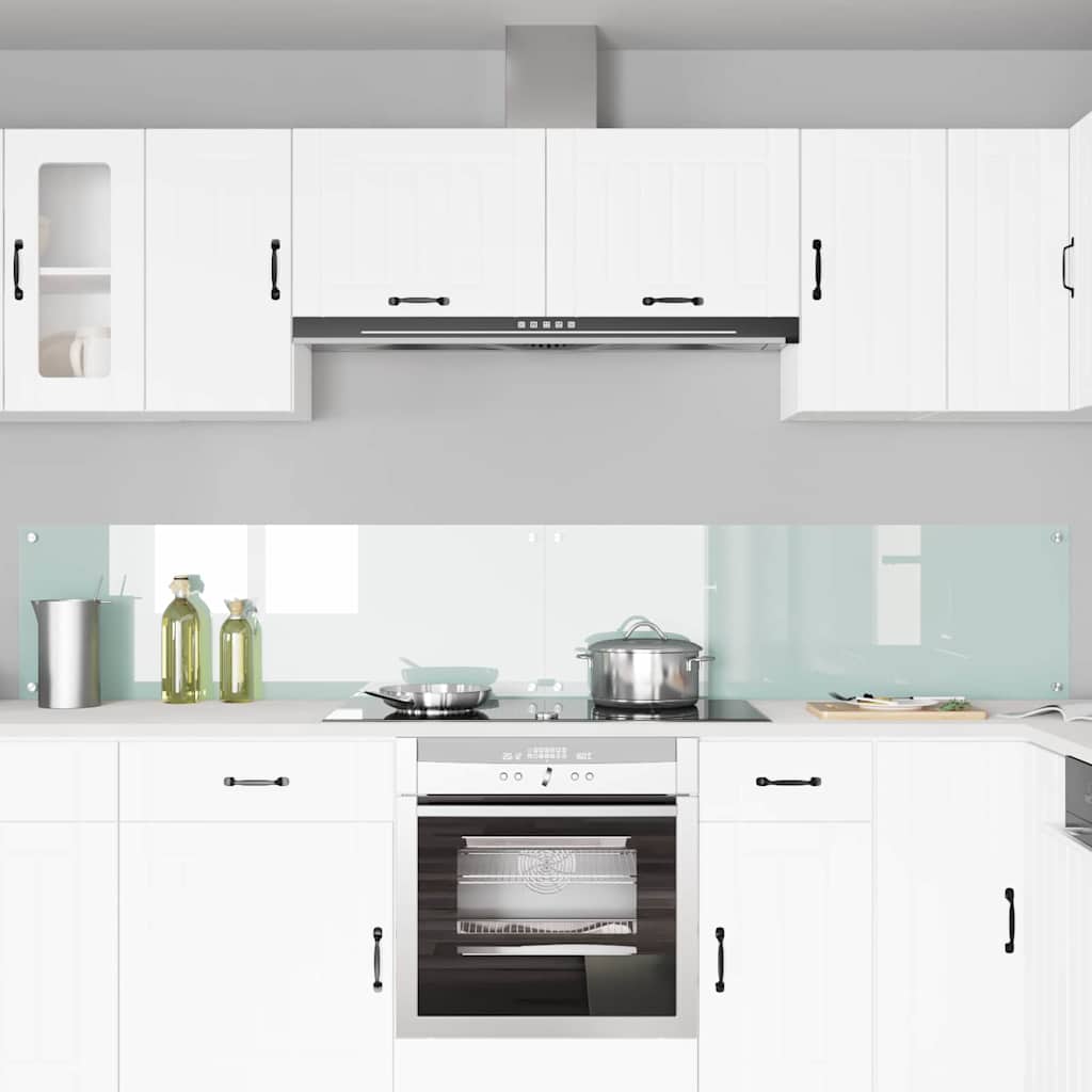 Vidaxl keukenachterwand 2 st wit 120 x 40 cm gehard glas
