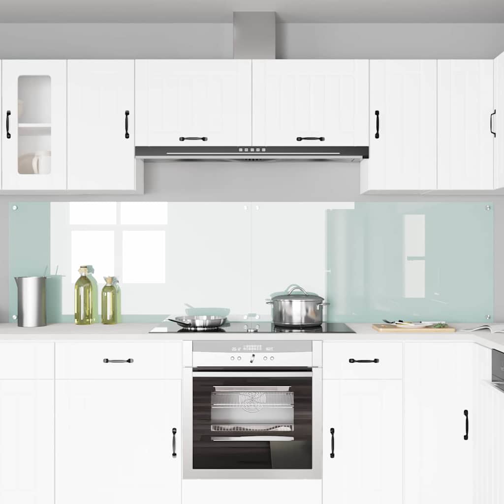 Vidaxl keukenachterwand 2 st wit 120 x 60 cm gehard glas