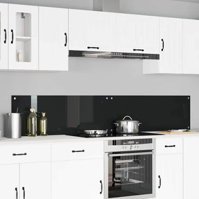 Vidaxl keukenachterwand 2 st zwart 110 x 40 cm gehard glas