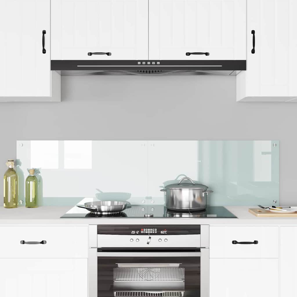 Vidaxl keukenachterwand 2 st wit 80 x 40 cm gehard glas
