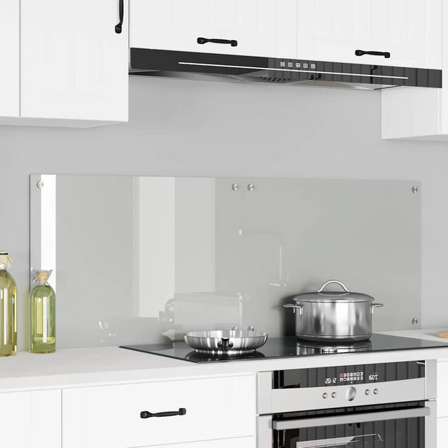 Vidaxl keukenachterwand 2 st transparant 70 x 50 cm gehard glas