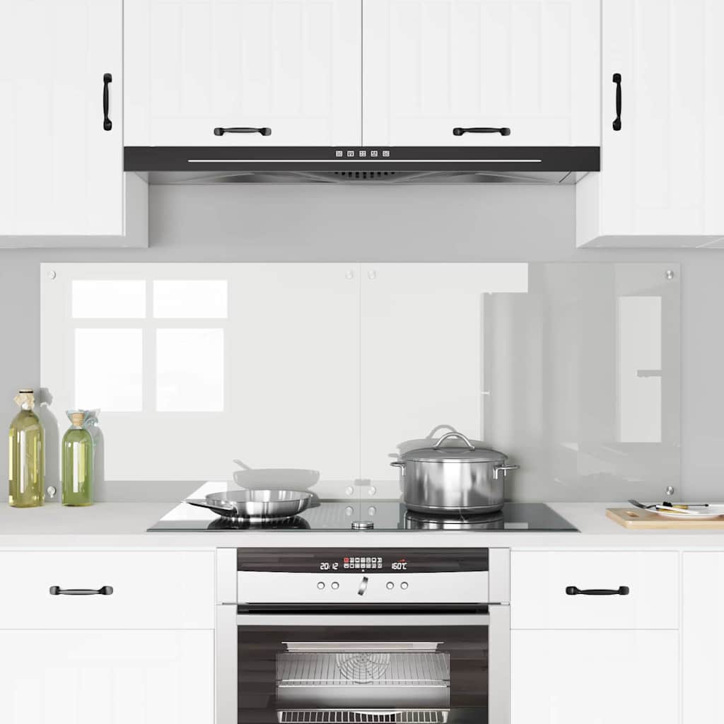 Vidaxl keukenachterwand 2 st transparant 80 x 60 cm gehard glas