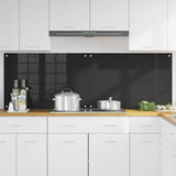 Vidaxl keukenachterwand 2 st zwart 90 x 60 cm gehard glas
