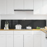 Vidaxl keukenachterwand 2 st zwart 100 x 40 cm gehard glas