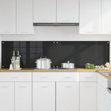 Vidaxl keukenachterwand 2 st zwart 100 x 50 cm gehard glas