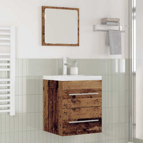 Vidaxl badkamertenk te kast met lade met opslag bruin 42 x 39 x 52 cm