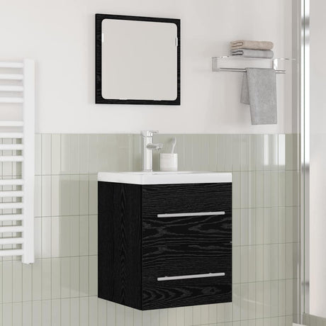 Vidaxl badkamertenk te kast met lade met opslag zwart 42 x 39 x 52 cm