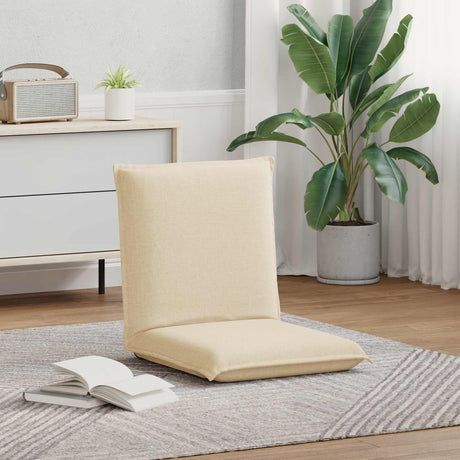 Vidaxl verstelbare vlo stoelen crèmekleurig stof