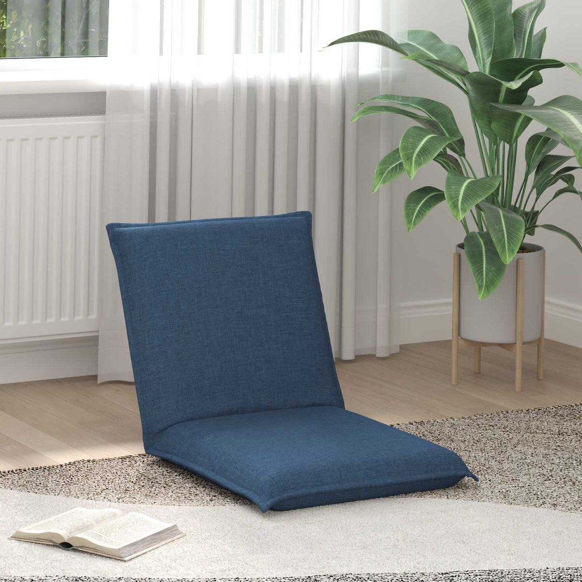 Vidaxl verstelbare vlo stoelen blauw stof