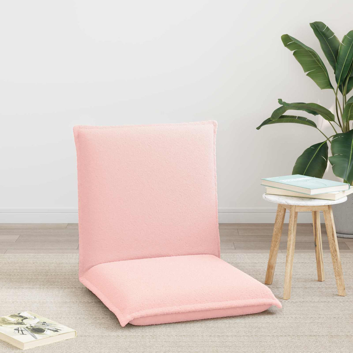 Vidaxl verstelbare vlo stoelen roze schapenstof