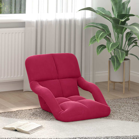 Vidaxl verstelbare vlo stoelen wijnrood fluweel