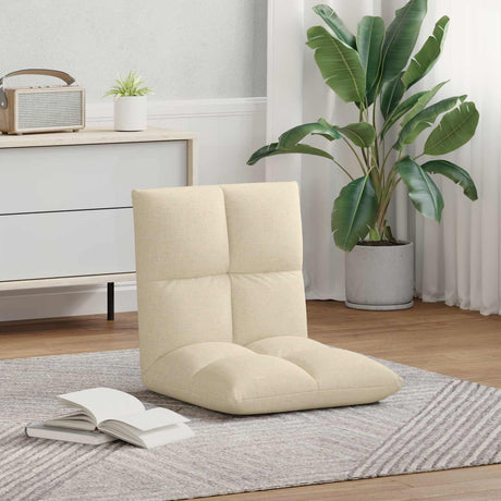 Vidaxl verstelbare vlo stoelen crèmekleurig stof