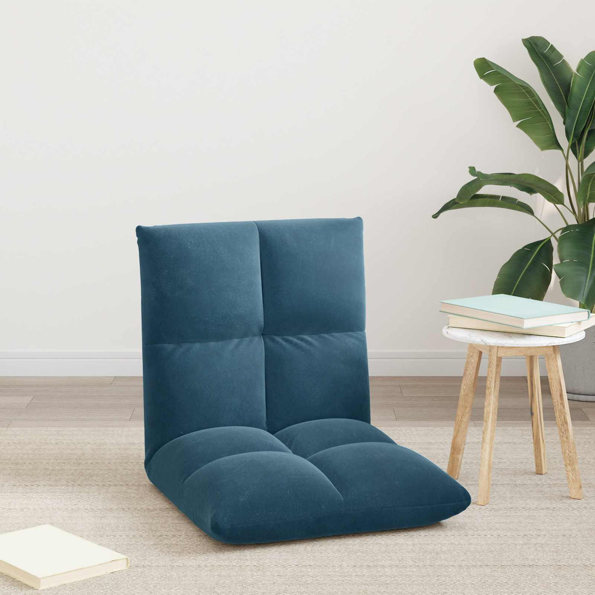 Vidaxl verstelbare vlo stoelen blauw fluweel