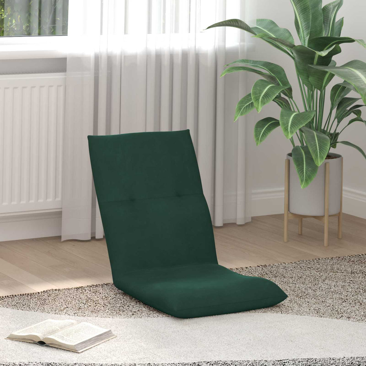 Vidaxl verstelbare vlo stoelen donkergroen fluweel