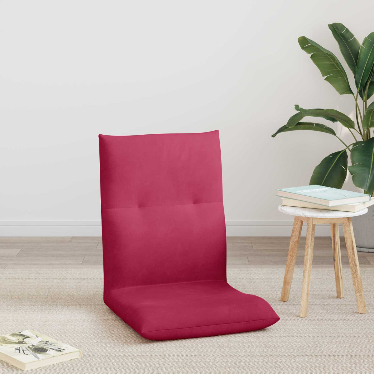 Vidaxl verstelbare vlo stoelen wijnrood fluweel