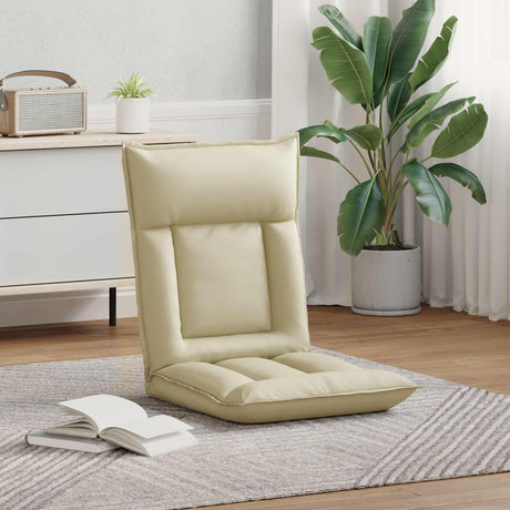 Vidaxl verstelbare vlo stoelen crèmekleurig kunstleer