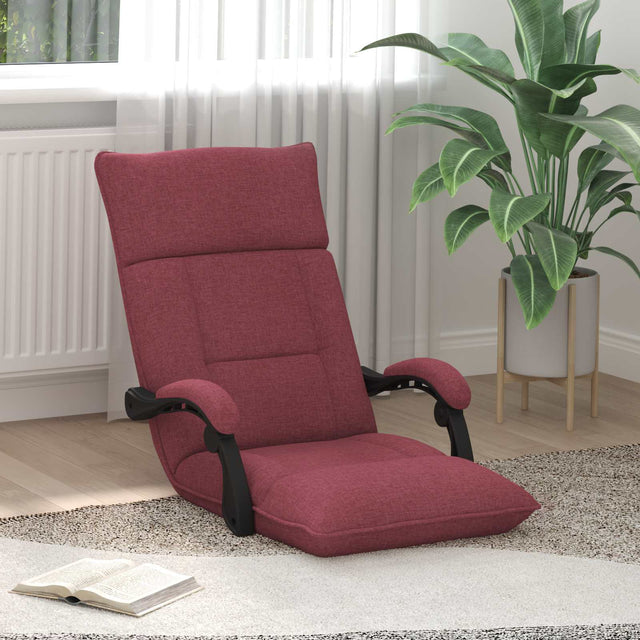 Vidaxl verstelbare vlo stoelen wijnrood stof