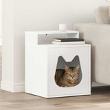 Vidaxl kattenhuis wit 42,5 x 40 x 53,5 cm bewerkt hout