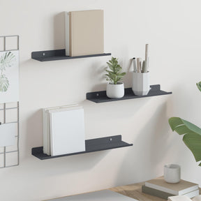 Vidaxl drijvende plank 3 st antraciet 40 x 9 x 2,5 cm staal