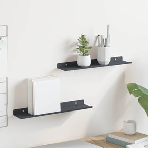 Vidaxl drijvende plank 2 st antraciet 40 x 8,5 x 2,5 cm staal