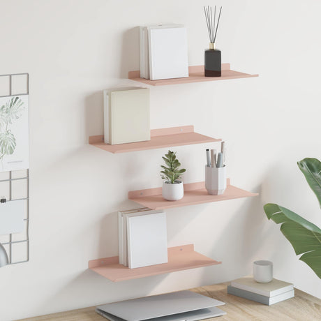 Vidaxl drijvende plank 4 st roze 40 x 18 x 2,5 cm staal