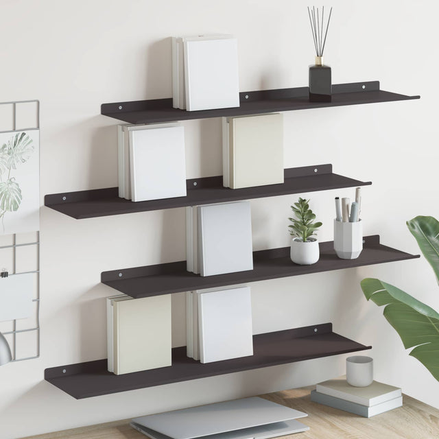 Vidaxl drijvende plank 4 st zwart 80 x 18 x 2,5 cm staal