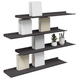 Vidaxl drijvende plank 4 st zwart 80 x 18 x 2,5 cm staal