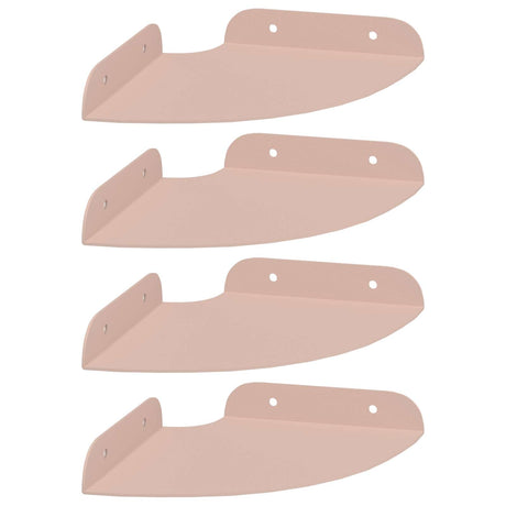 Vidaxl hoek vloeiende plank 4 st roze 15 x 15 x 2 cm