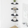 Vidaxl hoek vloeiende plank 4 st antraciet 15 x 15 x 2 cm