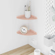 Vidaxl hoek vloeiende plank 2 st roze 18 x 18 x 2 cm