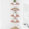 Vidaxl hoek vloeiende plank 4 st roze 18 x 18 x 2 cm