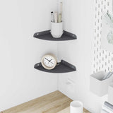 Vidaxl hoek vloeiende plank 2 st antraciet 18 x 18 x 2 cm