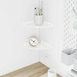 Vidaxl hoek vloeiende plank 2 st wit 18 x 18 x 2 cm