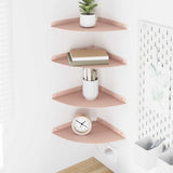 Vidaxl hoek vloeiende plank 4 st roze 24 x 24 x 2 cm