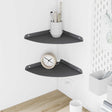 Vidaxl hoek vloeiende plank 2 st antraciet 24 x 24 x 2 cm