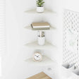 Vidaxl hoek vloeiende plank 4 st wit 24 x 24 x 2 cm