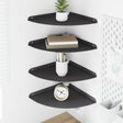 Vidaxl hoek vloeiende plank 4 st zwart 30 x 30 x 2 cm