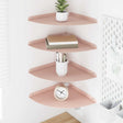 Vidaxl hoek vloeiende plank 4 st roze 30 x 30 x 2 cm
