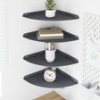 Vidaxl hoek vloeiende plank 4 st antraciet 30 x 30 x 2 cm