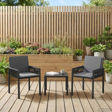 Vidaxl tuinstoelen 2 st zwart en donkergrijs poly rattan
