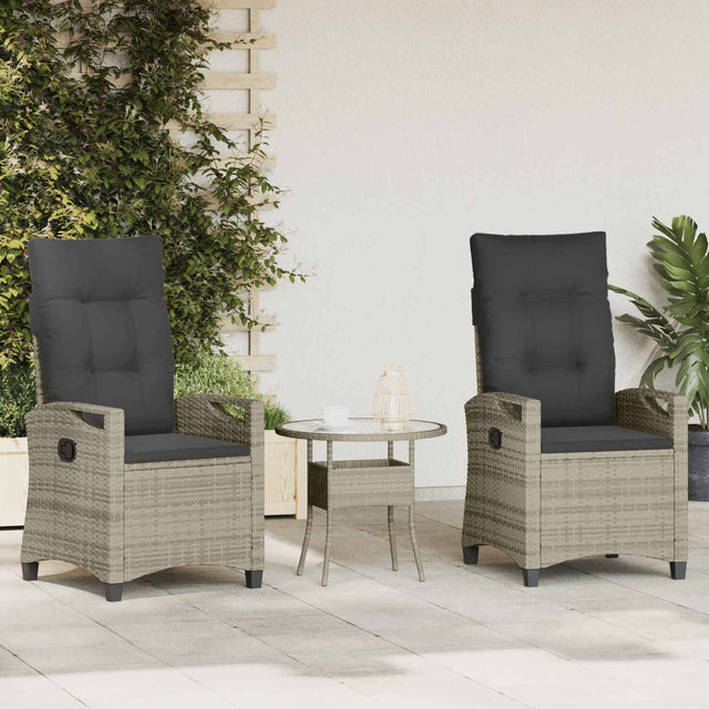 Vidaxl tuinstoel 2 st licht grijs en donker grijs staal en polyester