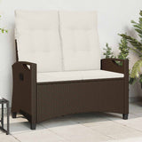 Vidaxl tuinbank bruin en crème 105 x 60 x 112 cm staal en polyester