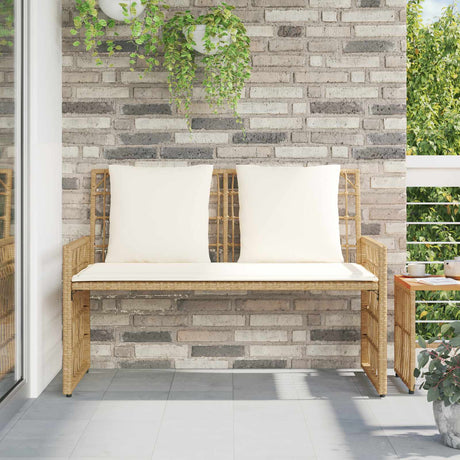 Vidaxl tuinbank 2 -seater 116 x 55 x 82 cm staal en poly rattan